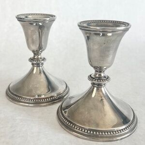Vintage Towle Sterling Silver Weighted Candle Holders, Set of 2